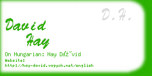 david hay business card